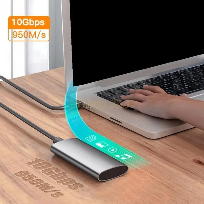 Q5WA M.2 محول محرك الأقراص الصلبة محول 5 جيجابت في الثانية/10 جيجابت في الثانية NVME إلى USB 3.1 يدعم M-Key B-Key B+M التثبيت