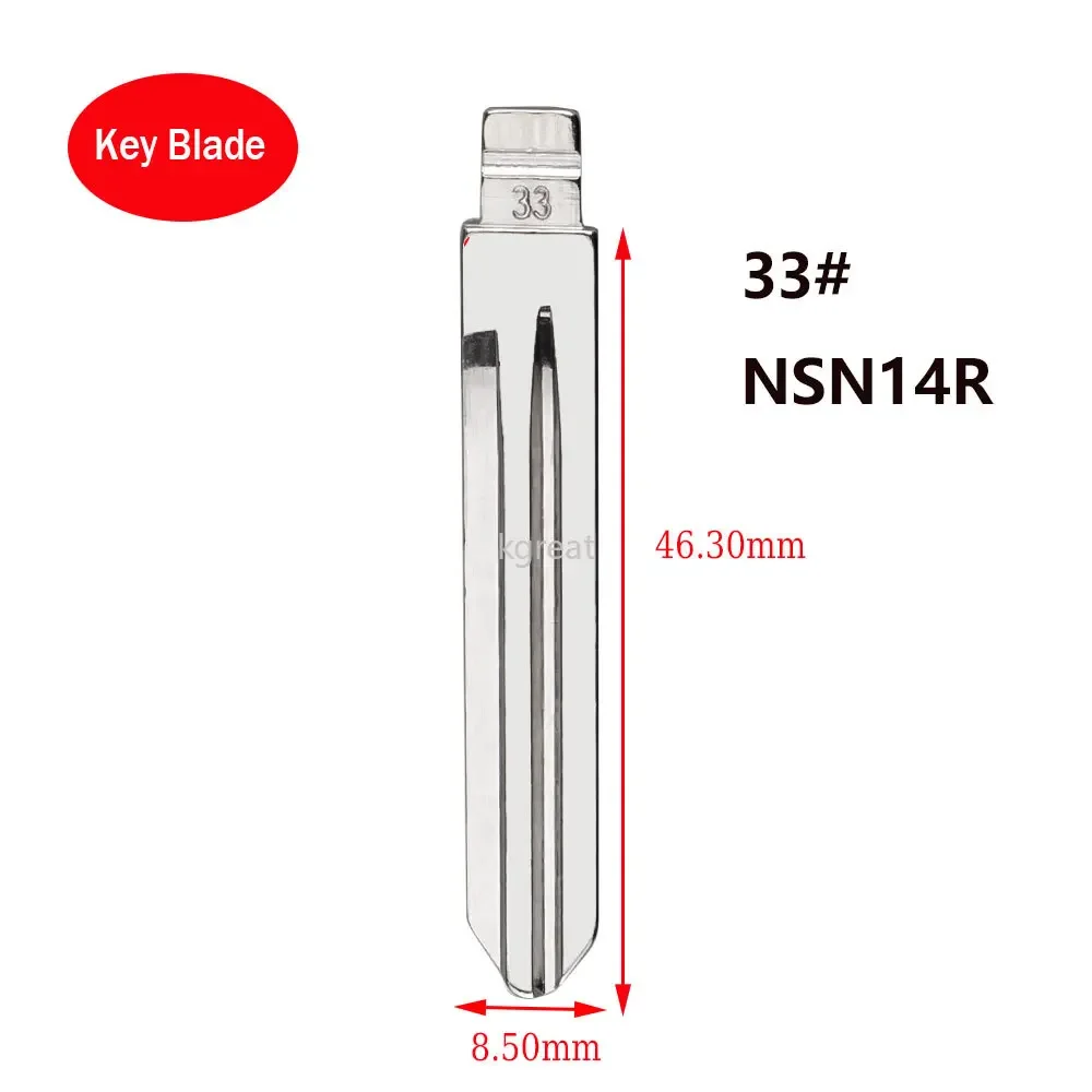 10шт 33 #   HYN14R Flip Blank KD Key Blade HYN14RFH для Hyundai Accent HYN14RFH Key Blade для Keydiy Xhorse VVDI Пульты дистанционного управления Заготовка ключа