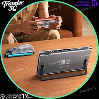 Jsaux Switch 2 2025 funda protectora antideslizante anticaída envoltura completa con agarre ergonómico cargador de silicona con ranura precisa