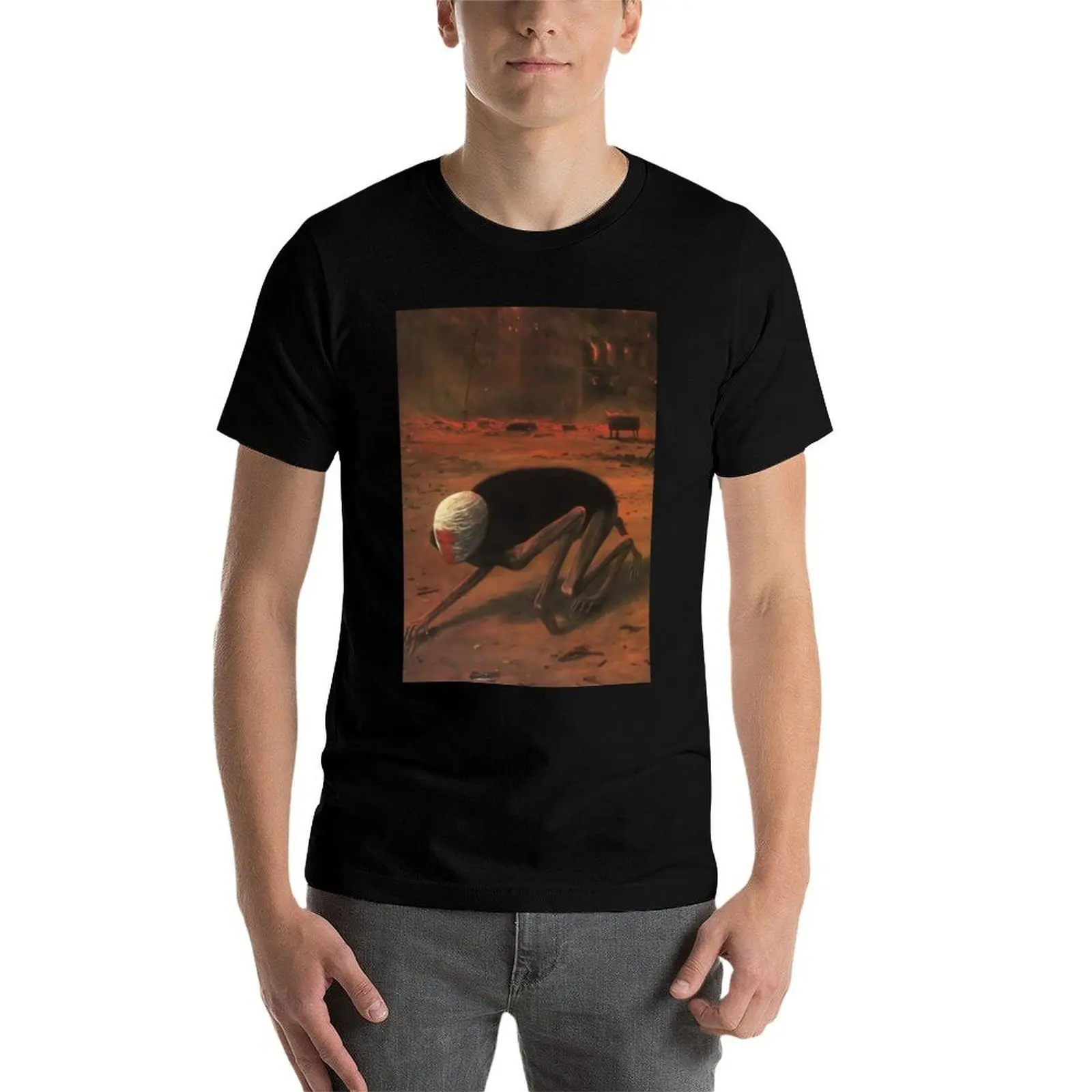 

Beksinski T-Shirt man t shirt cotton high quality t shirts for man slim fit T-Shirt