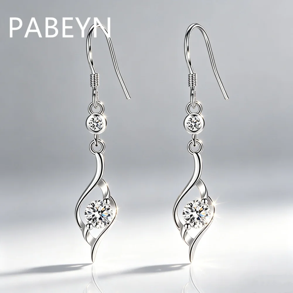 

Серьги из стерлингового серебра 925 пробы с цирконами, премиум-класса, легкие, роскошные, мягкие на ощупь, подарок на день рождения, годовщину, вечеринку