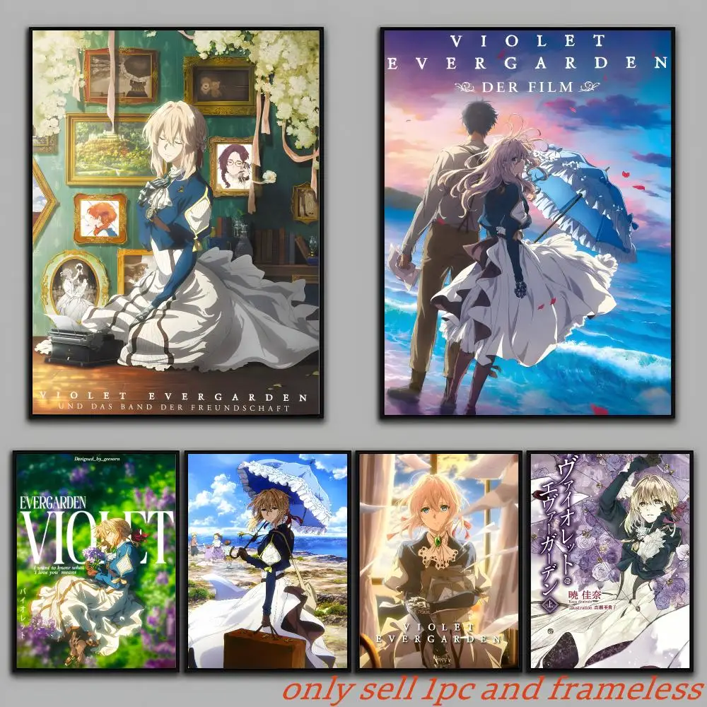Violet Evergarden anime Poster Painting Prints Wall Art Picture Film Room Home Bar Cafe Decor Home  Mural
