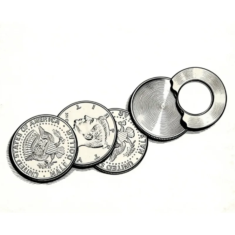 

1Pc Magnetic Flipper Coin Butterfly Coin Magic Trick Money Magic Prop for Close-Up Street Stage Magicians