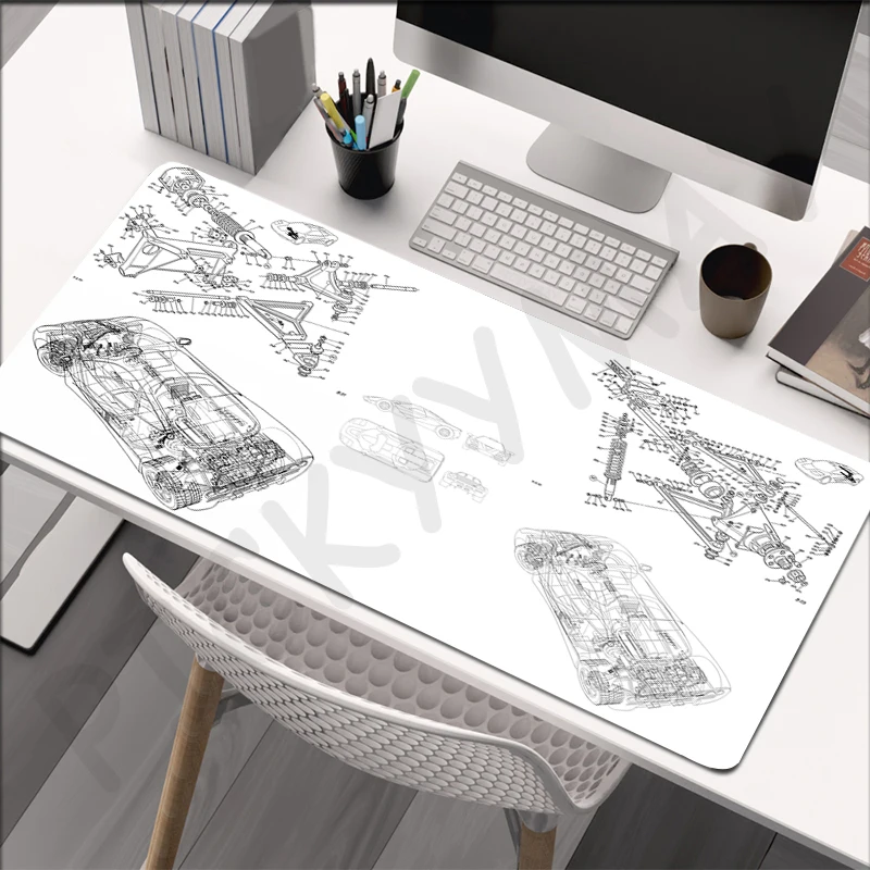 Draft Design Drawing Large Mouse Mat Gaming Mousepad Big Gamer Mousepads Rubber Keyboard Mats Desk Pad HD Mouse Pads