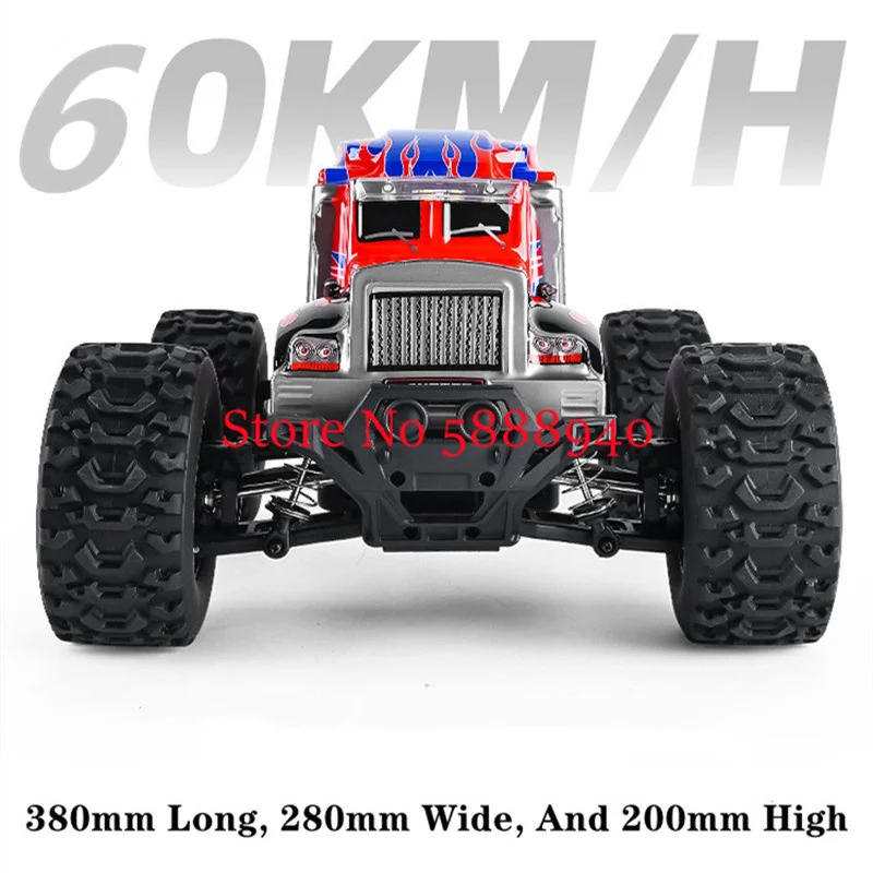 1:10 Full Scale 4WD 60KM/H Remote Control Off-Road Truck Vehicle 45° Climbing Alloy Transmission Waterproof High Speed RC Car