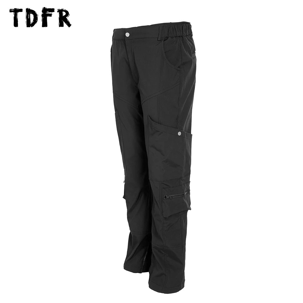 สีทึบ Multi-Pocket Cargo กางเกง Mens Hem Zipper Safari สไตล์ Spliced ตรง Flare กางเกงกางเกงผู้ชาย