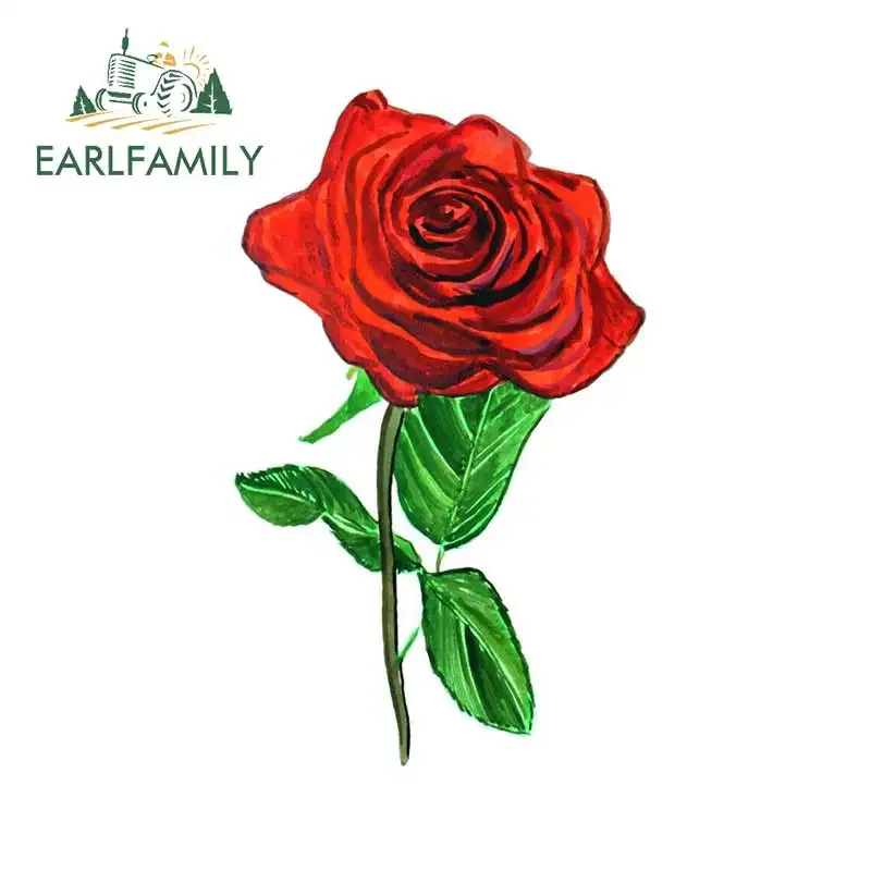 

EARLFAMILY 13cm x 8cm Vinyl Stickers and Decals for Window Refrigerator Home or Wall Rose Personality Car Stickers Graphics