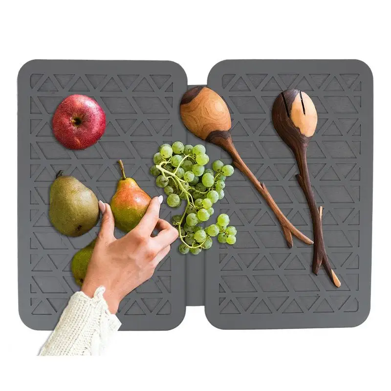 

Dish Drainer Mat Super Absorben Drain Pad Diatomaceous Drying Mats Refrigerator Placemats Tableware Supplies Kitchen Accessories