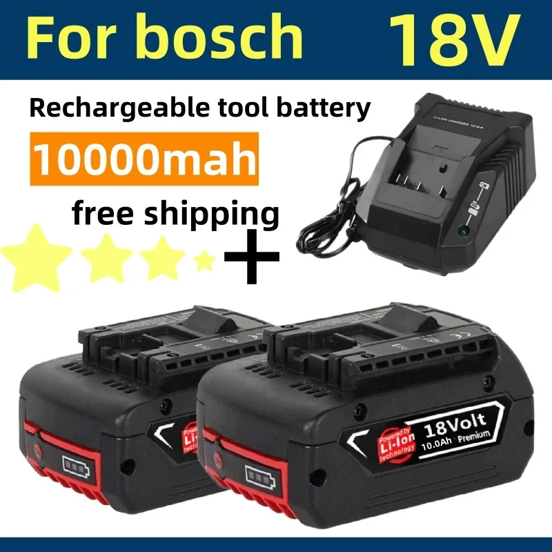 

Free Shipping For Bosch 18V Battery 10.0Ah Electric Drill 18V 10000mAh Rechargeable Li-ion Battery BAT609 BAT609G BAT618 BAT618