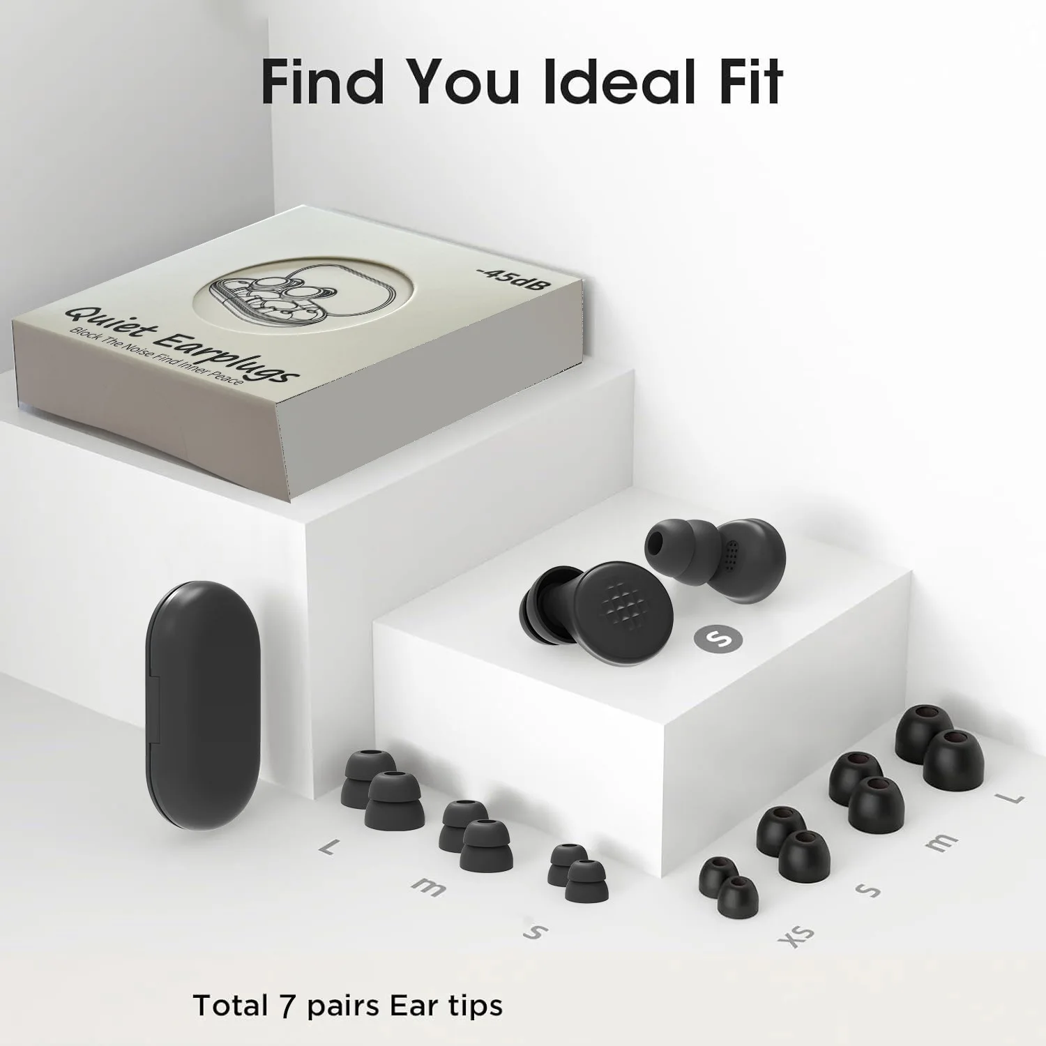 

Olyga High Fidelity Concert Earplugs Quality Noise Canceling Earplugs for Music Festival Includes 1 Storage Sase 7 Pairs Earcap