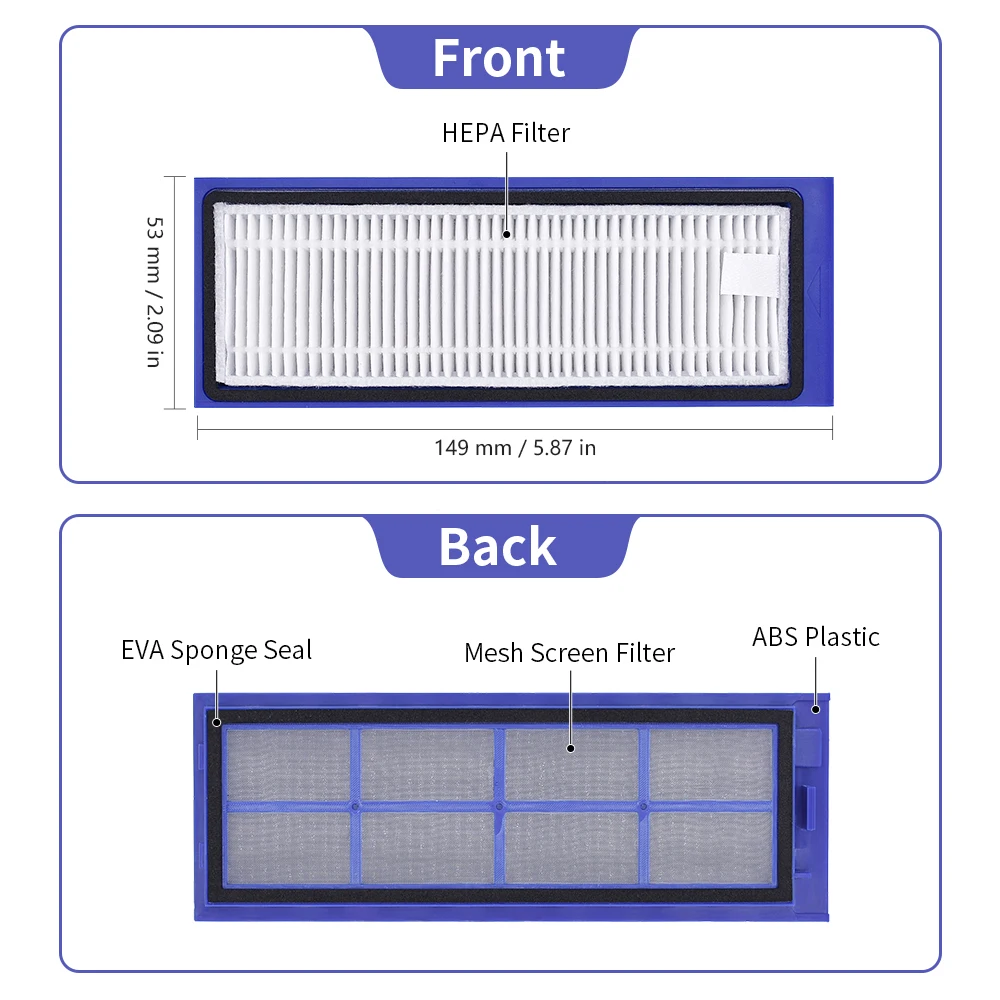 Escova lateral principal filtro hepa esfregando pano compatível com anker eufy robovac l70 aspirador de pó peças acessórios reposição