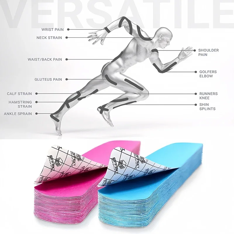 

20PCS Kinesiology Tape Pre Cut Strips Waterproof Elastic Tape for Knee Shoulder Foot Athletic Muscle Recovery Protector