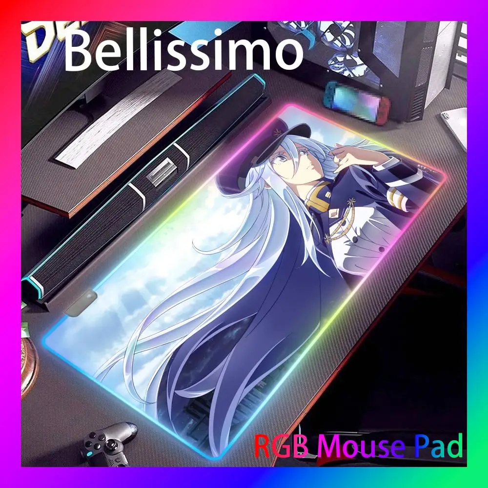 

New Anime 86 Eighty Six RGB Mouse Pad LED Lighted Gaming Mouse Mat Large Rubber Mousepad XXL 1000x500mm Gamer Exclusive Mouse Pa