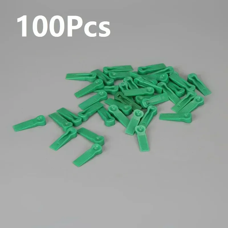 

100pcs Plastic Tile Spacers Reusable Leveling System Positioning Clips Ceramic Spacers Wedges Wall Floor Tile Fixing Tools