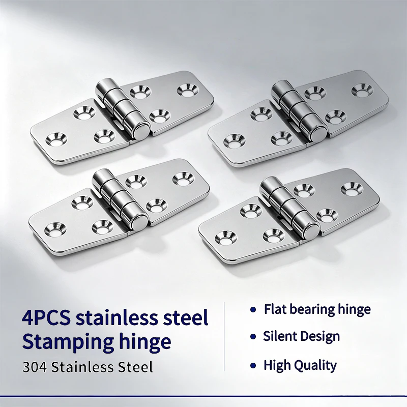 Alastin 4Pcs Marine Grade Stainless Steel Door Hinges 76*38mm for Boat Window Marine Hardware