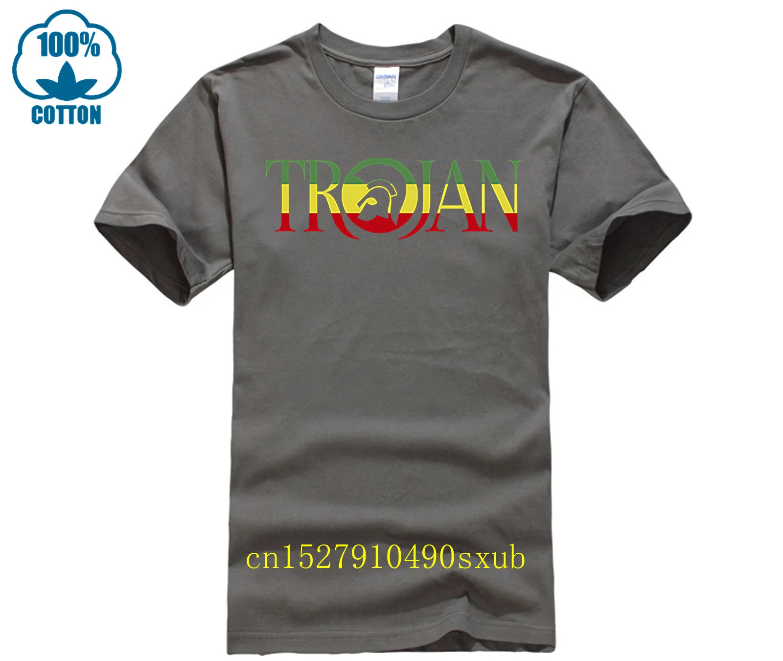 funny men t shirt Men Trojan Records Ska Reggae Rocksteady Fashion Brand Hip Hop Slim Fit Male Clothing Crew Neck