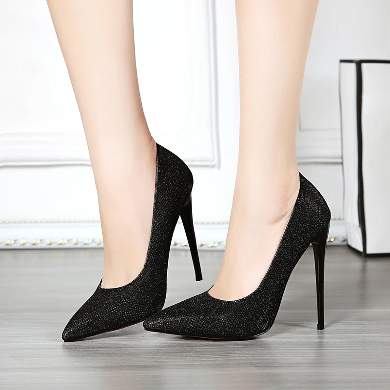 2024 spring and summer new style small fresh and sexy professional shoes french pointed toe socialite super high heels women's stiletto heel extra large size 47CAOMAG factory direct sales European and American