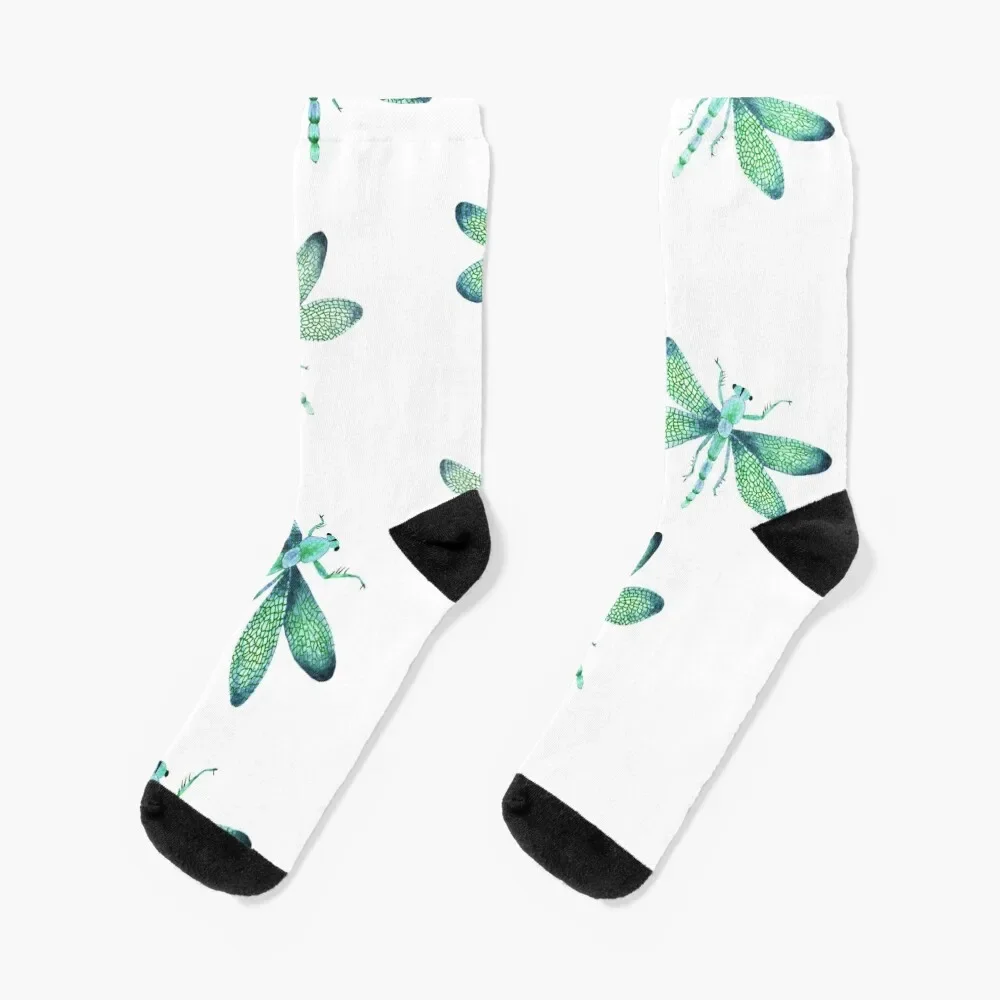 

Turquoise dragonfly Socks kawaii heated cute Socks Female Men's