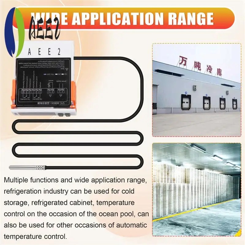 

AEE2-STC-8080A+ Digital Thermostat Temperature Controller Refrigerator Refrigeration Automatic Defrost Timer Single Probe