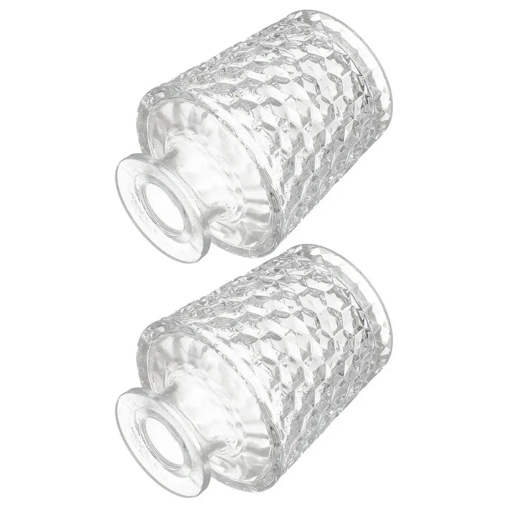 

2Pcs Glass Diffuser Bottle Refillable 100Ml Clear Aromatherapy Jar Essential Oil Container for Home Spa Meditation Decoration