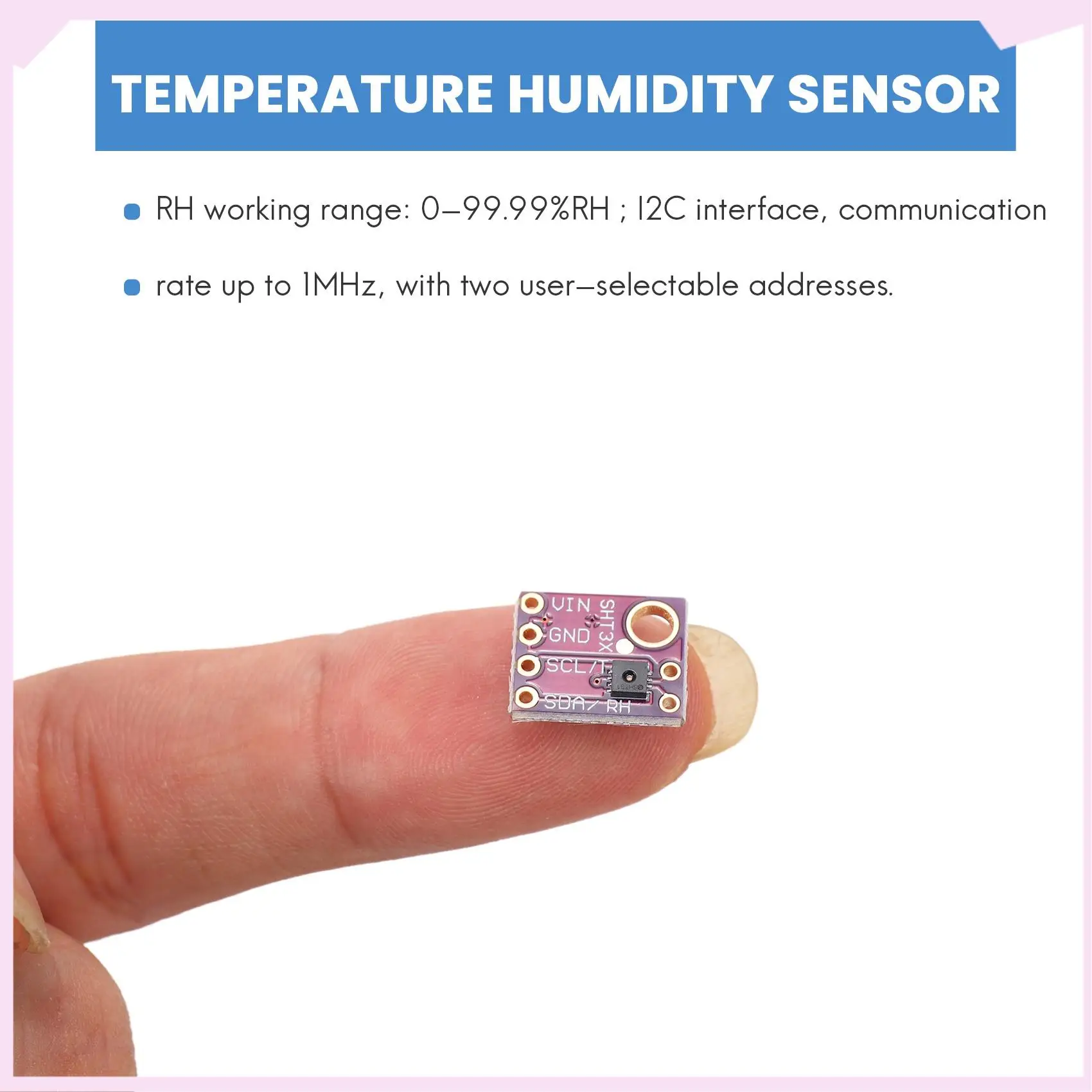 B24B 3 Buah SHT31-D Sensor Kelembaban Suhu Modul Sensor Output Digital Antarmuka IIC I2C 3.3V UNTUK Arduino Raspberry Pi