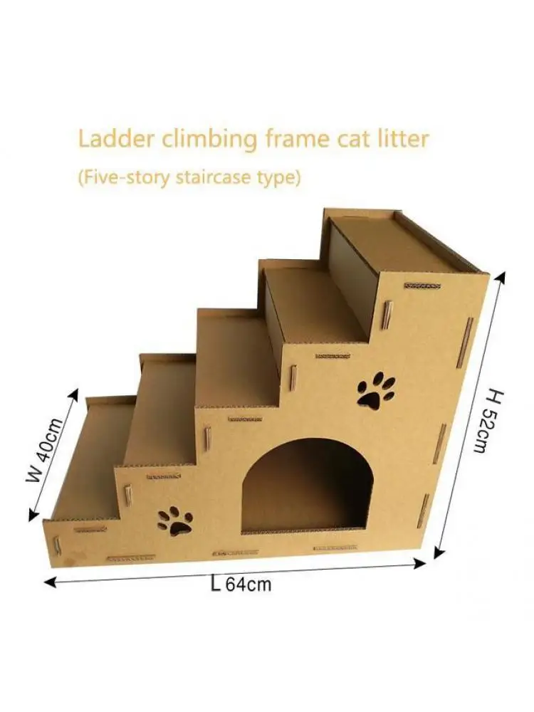 

Cat Climbing Frame, Corrugated Cat House, Pet House, Five-story Cat Litter, jumping Platform, Environmental