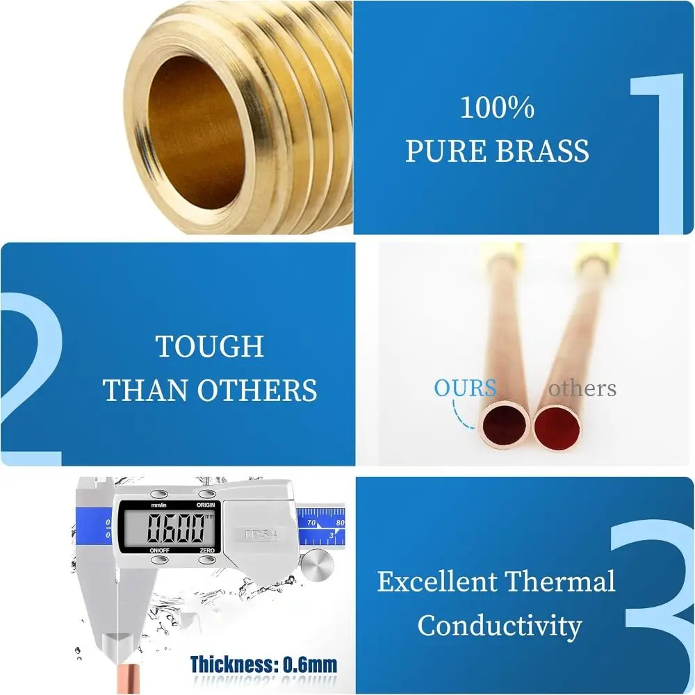 New 1/4'' Service Valve Thickness 0.6MM 63/120MM Access Valve Strong Core AC Vacuum System Refrigerator Charging