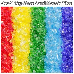 [Clearance Sale] 4oz/113g Colorful Glass Sand Mosaic Tiles Glass Fragment Mosaic Making Tile DIY Crafts Materials