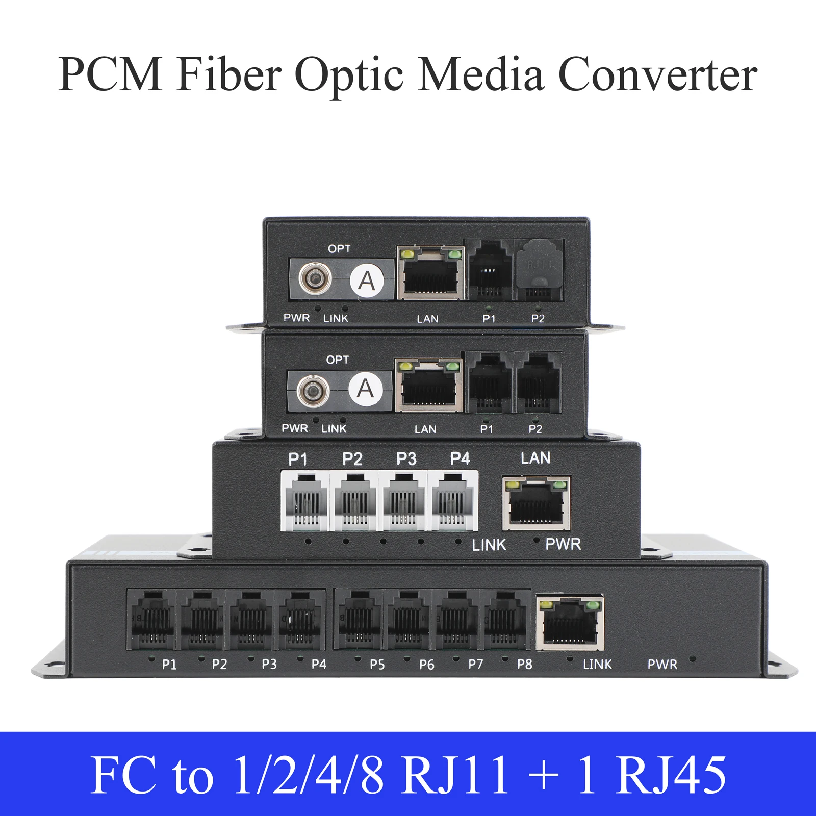 

Оптический телефонный трансивер с интерфейсом FC, конвертер PCM, 1/2/4/8-канальный + 100M сетевой порт, телефонный Ethernet медиаконвертер