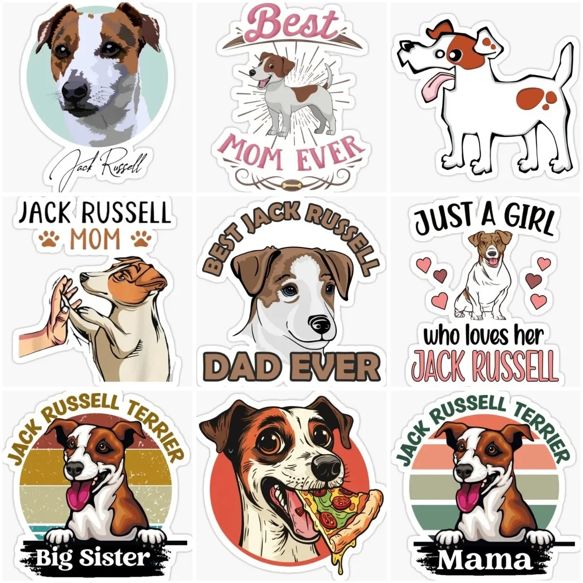 

Jack Russell Terrier Dog Pets Creative Sticker Window Bike Accessories Camper Motorcycle Truck Wall Door Room Doghouse Decal