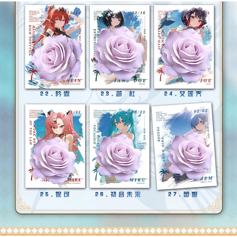 Tarjeta de colección de mil colores, chica de Anime creativa, tarjeta con apertura de ventana de cristal 3D para regalos de estímulo de Navidad para niños