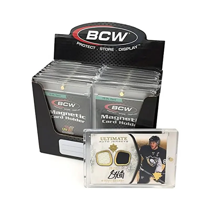 BCW กล่องใส่บัตรมาตรฐานแม่เหล็ก1ชิ้น (ใส่ได้ถึง75 PT Card) อุปกรณ์สะสมบัตรกีฬา