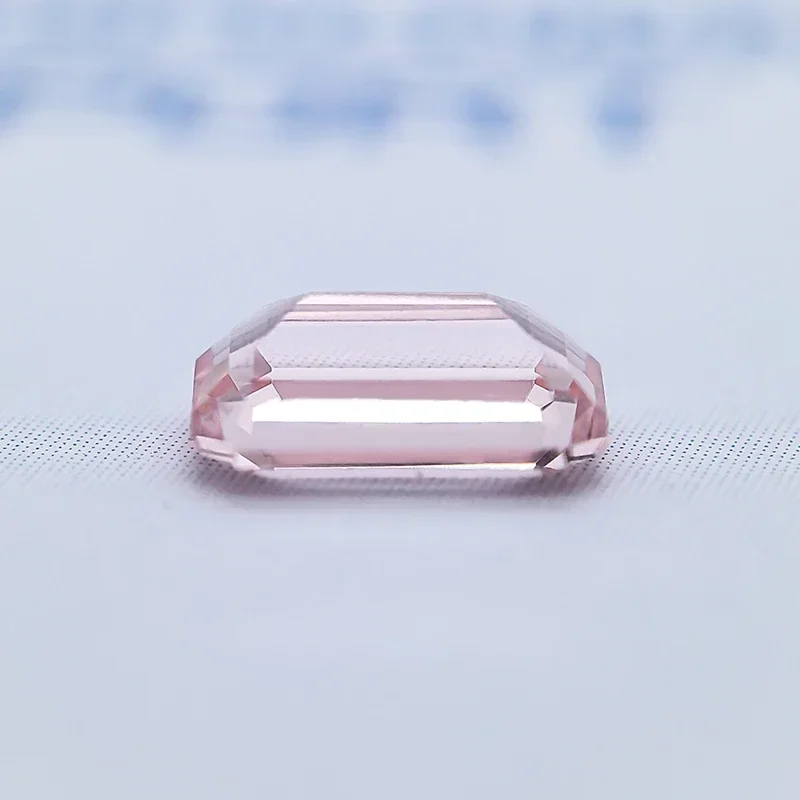 

L-Top Lab Grown Sapphire Emerald Cut Morgan Pink VVS1 Charms Gemstone for DIY Jewelry Making Materials Selectable AGLCertificate