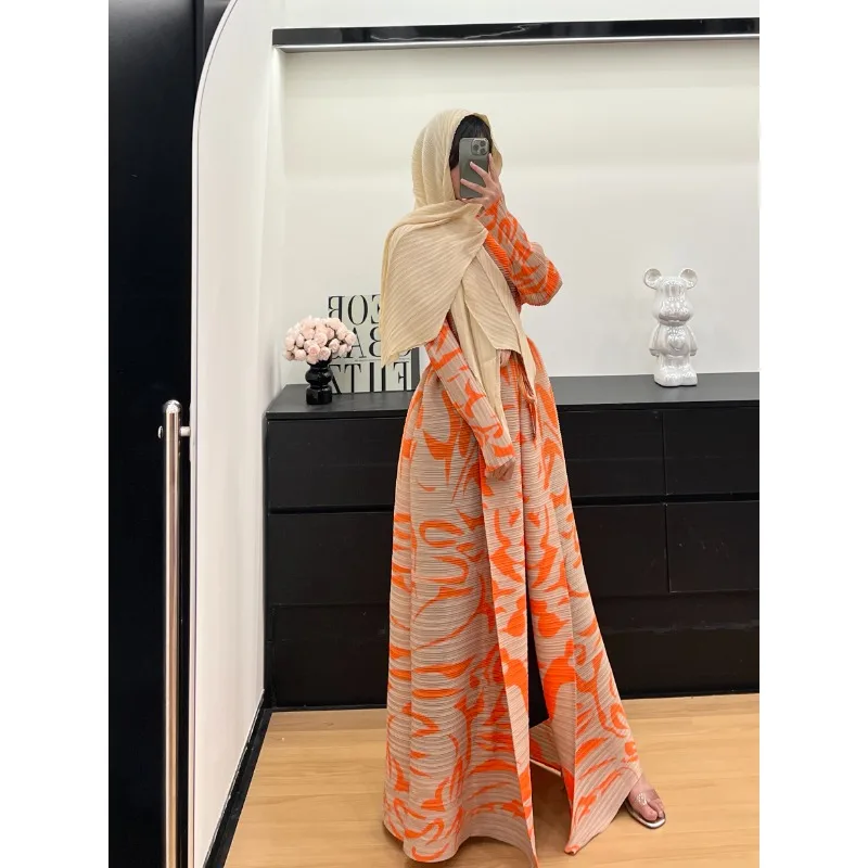 

Женская великолепная одежда для вечеринок, винтажный свободный дизайн с принтом больших размеров, модный элегантный плащ, женская праздничная одежда, Абая