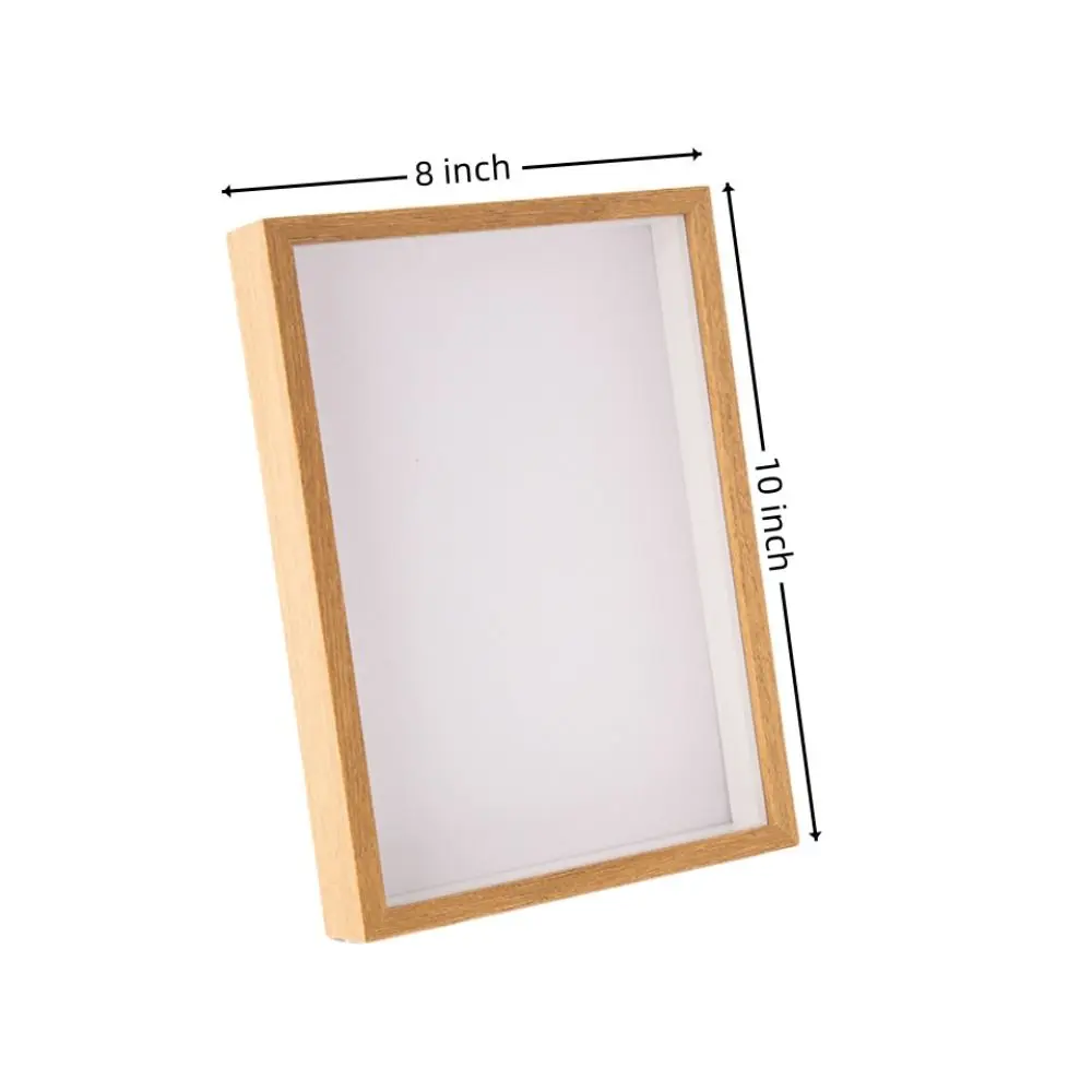 Multi-Size Shadow Box Frame, Natural Wood Display Case
