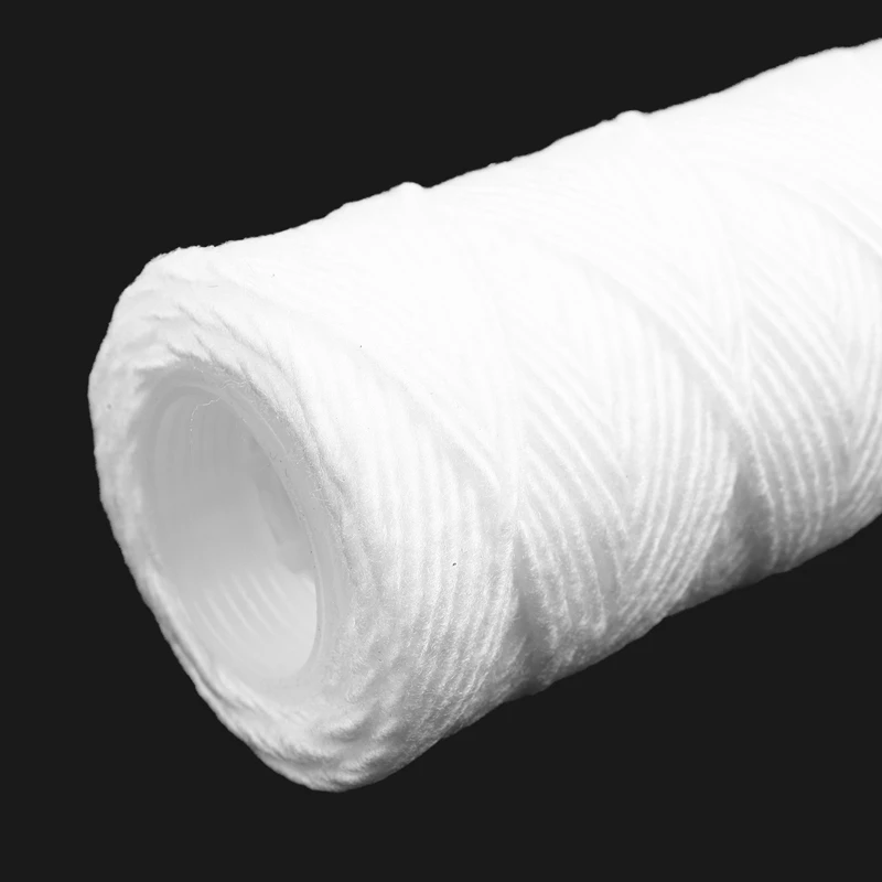 Purificador de água com cartucho filtrante de ferida, Algodão PP Filtração, 6PCs, 10 in, 5 mícron