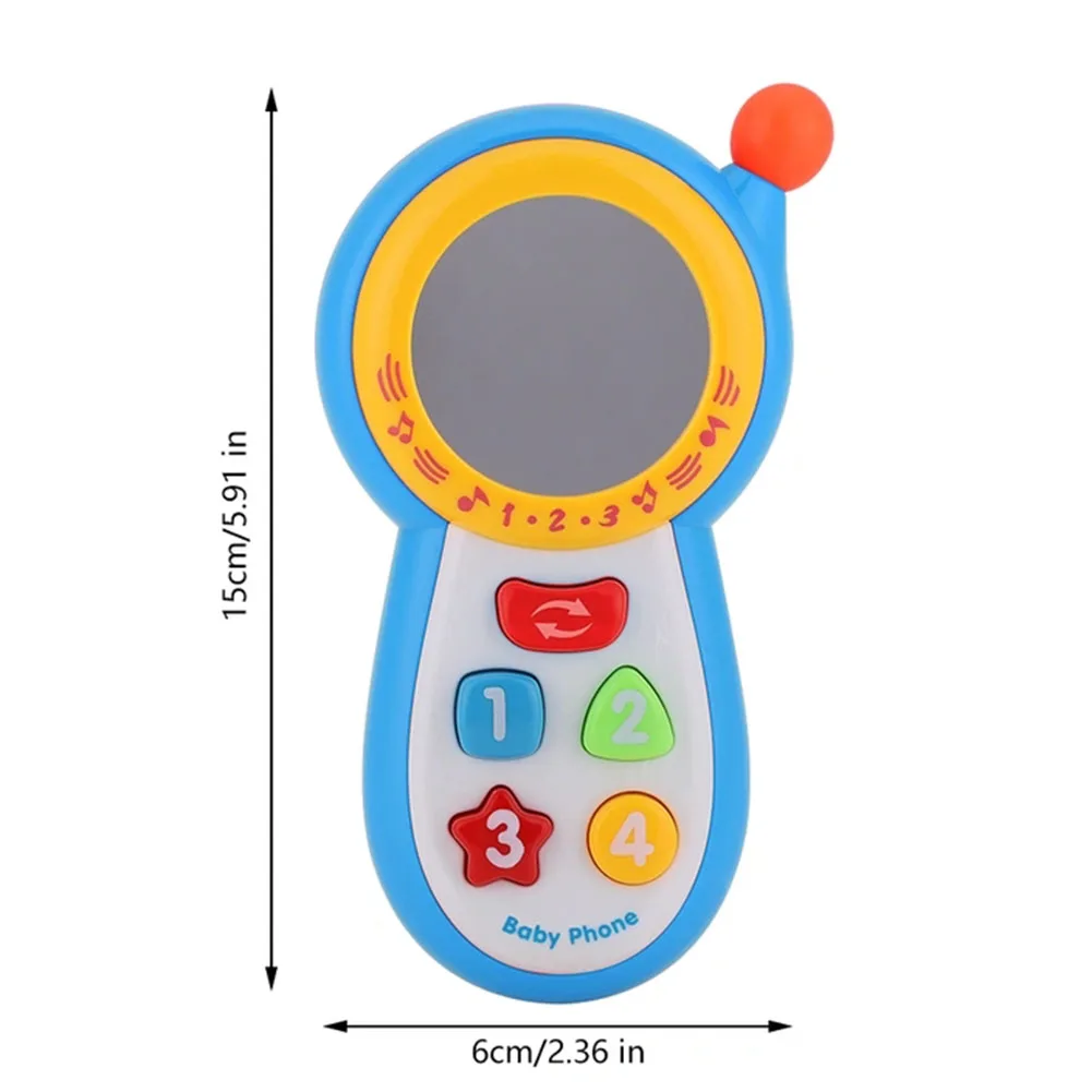 Puzzel Baby Mobiele Telefoon Speelgoed Met Geluiden Rond Spiegel Vroeg Educatief Speelgoed Voor 0-3 Jaar Oud Kind