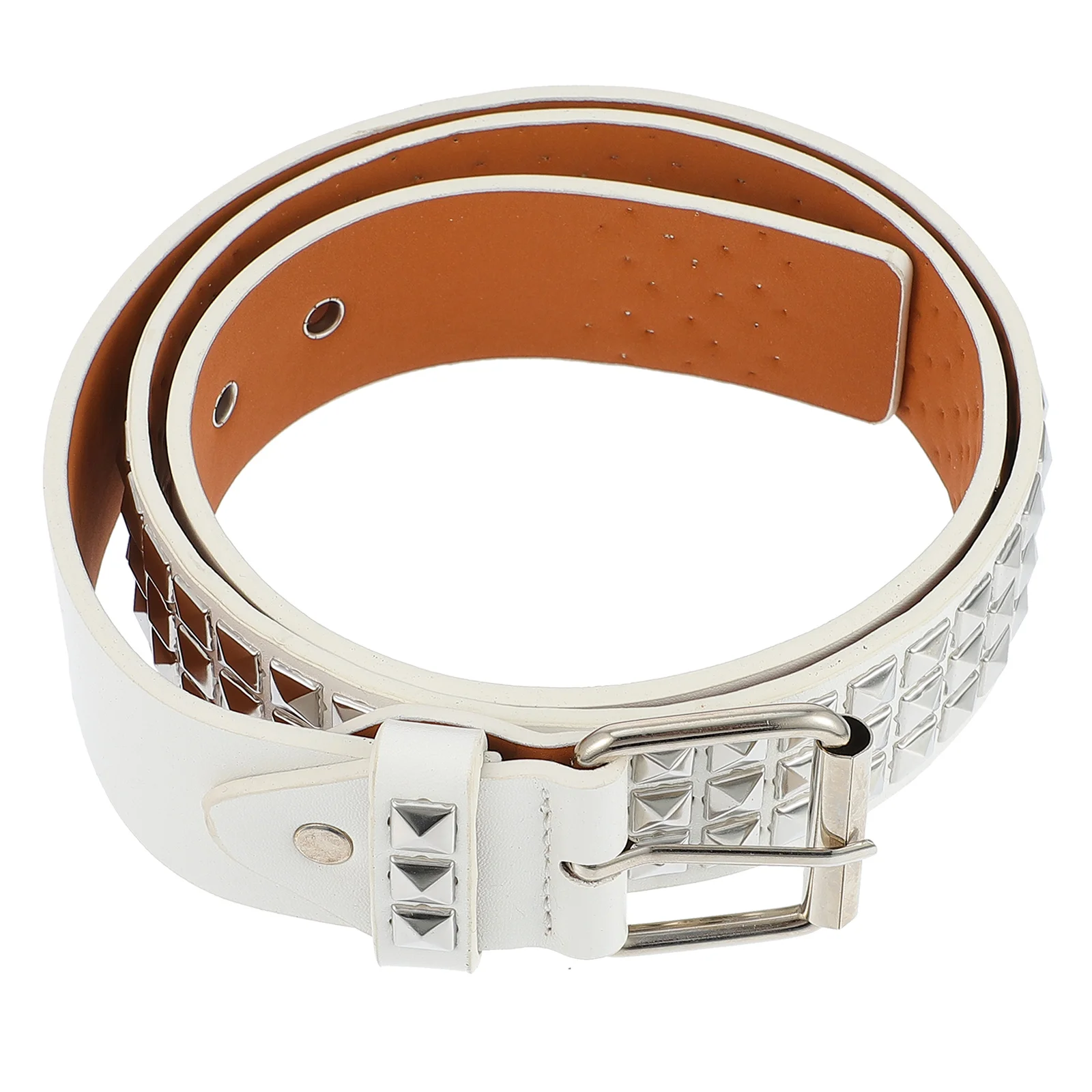 

1pc Pu Rivet Belt Fashionable Waist Belt Durable Lightweight Chic Decorative Waistband For Daily Party Use