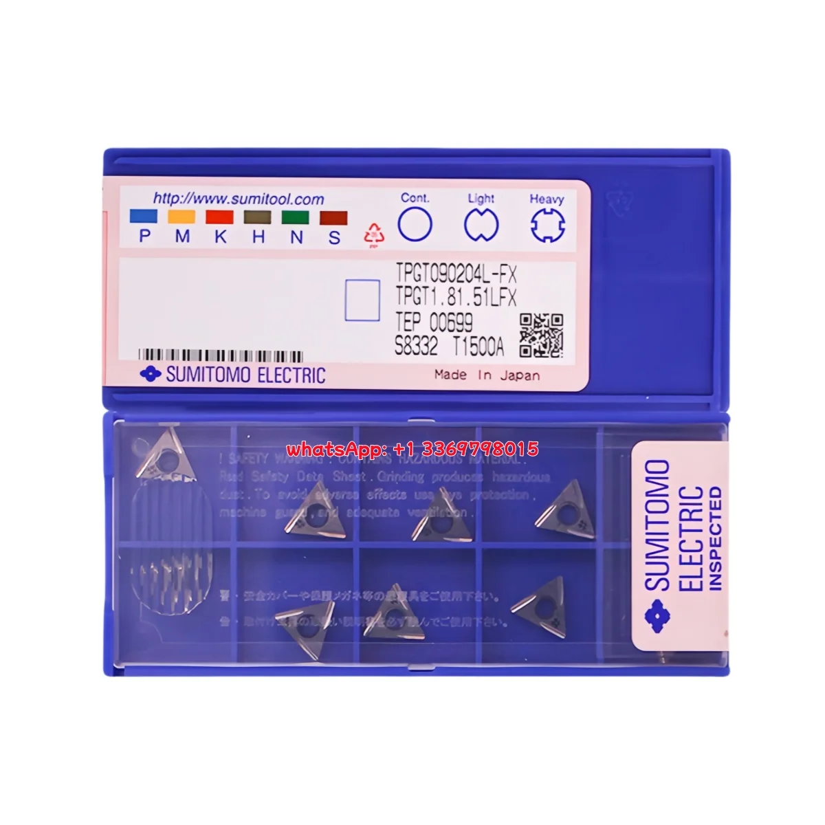 SUMITOMO Original TPGT Turning Inserts, Multiple Sizes & Breakers, A1500A/T2000Z/T3000Z Carbide Lathe Blades