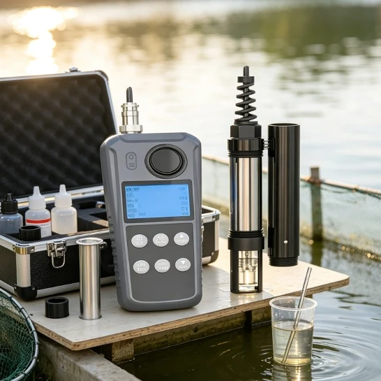 Multiparameter Water Quality Tester pH Dissolved Oxygen Temp Ammonia Nitrogen Nitrite Meter for Aquarium Aquaculture Fish Pond