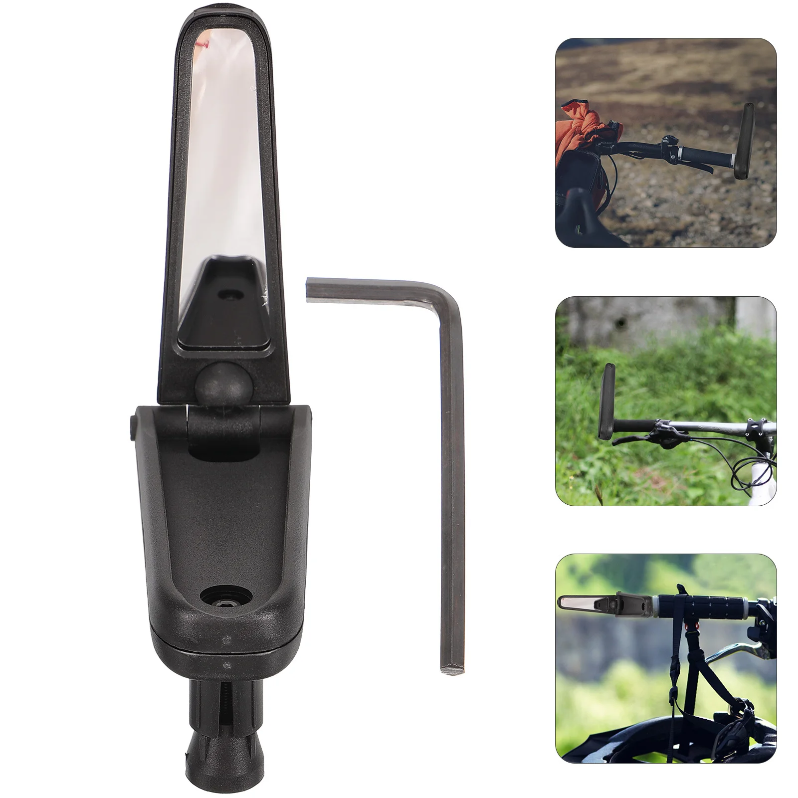 

Hidden Reflective Bike Mirror Adjustable Folding Plastic Handlebar Mirror for Cycling Safety Rearview Mountain Bike