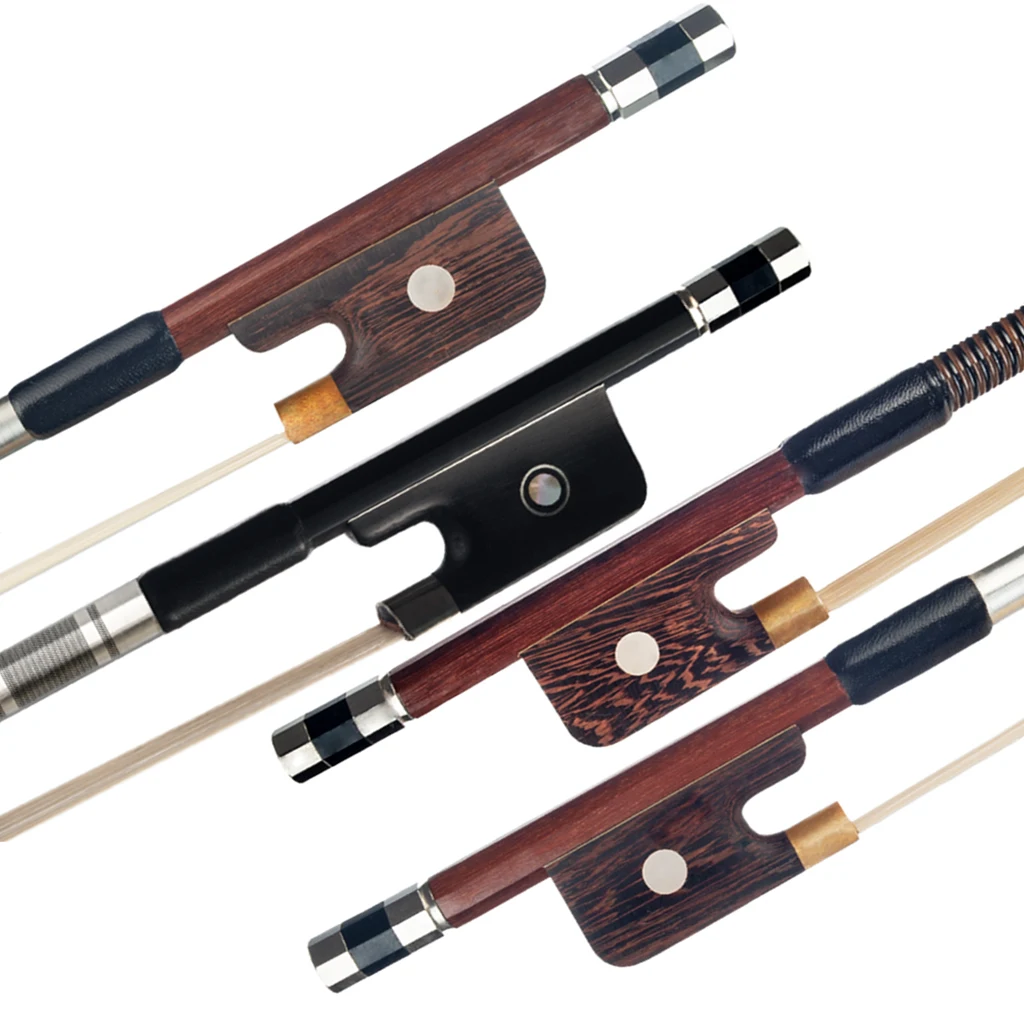 

Лук для двойного баса во французском стиле, бразильское дерево, углеродное волокно для вертикального лука для двойного баса, черная лягушка 4/4