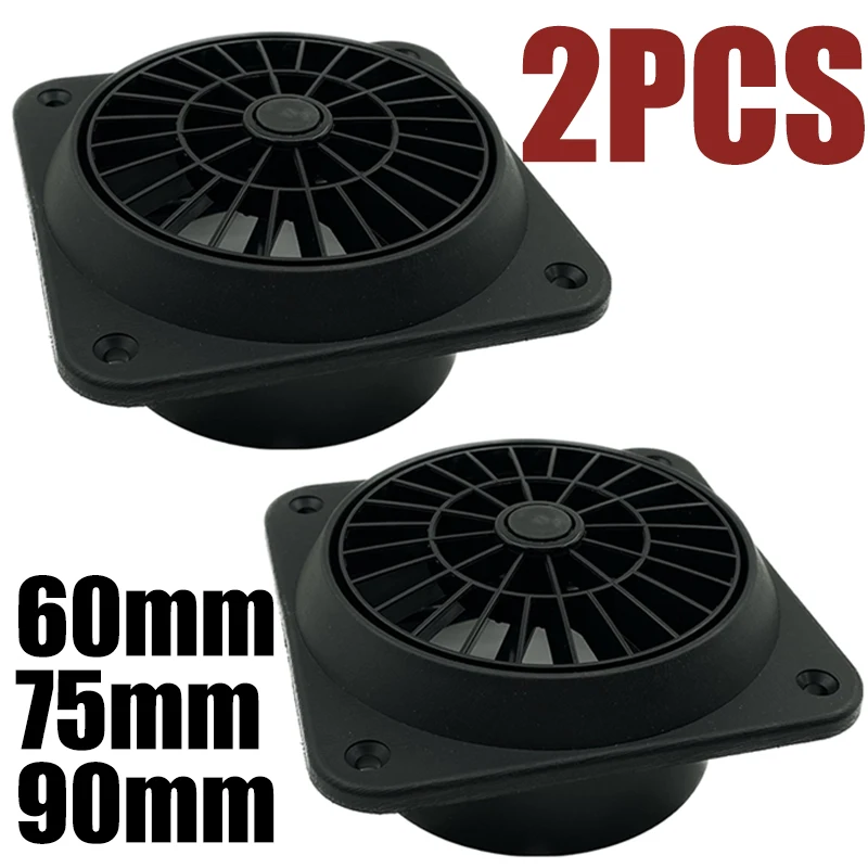 2X 60mm 75mm 90mm Black Car Air Conditioner Outlet For Webasto Eberspacher Heater Air Vent Outlet with Fan Air Conditioning Vent