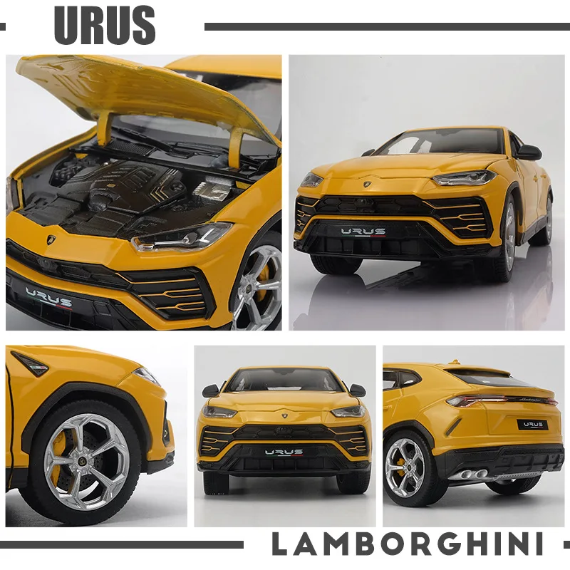 WELLY 1:24 Lamborghini Urus SUV Alloy Model Die casting Metal Toy Sports Car Model High Simulation Collection Childrens Toy Gift