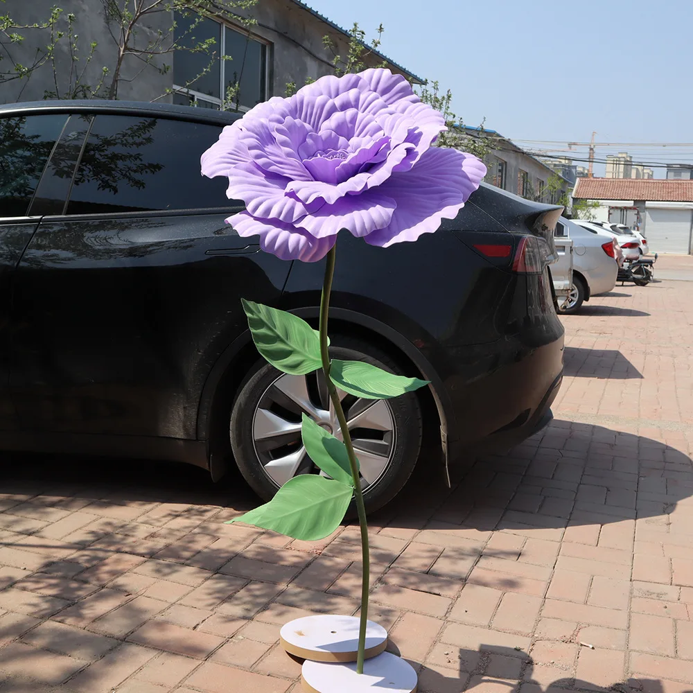 60cm PE Künstliche Pfingstrose Riesige Schaumrosen-Blume Schaufenster-Dekoration für Hochzeits-Hintergrund-Dekoration PE Pfingstrosen-Blume – Detail 6