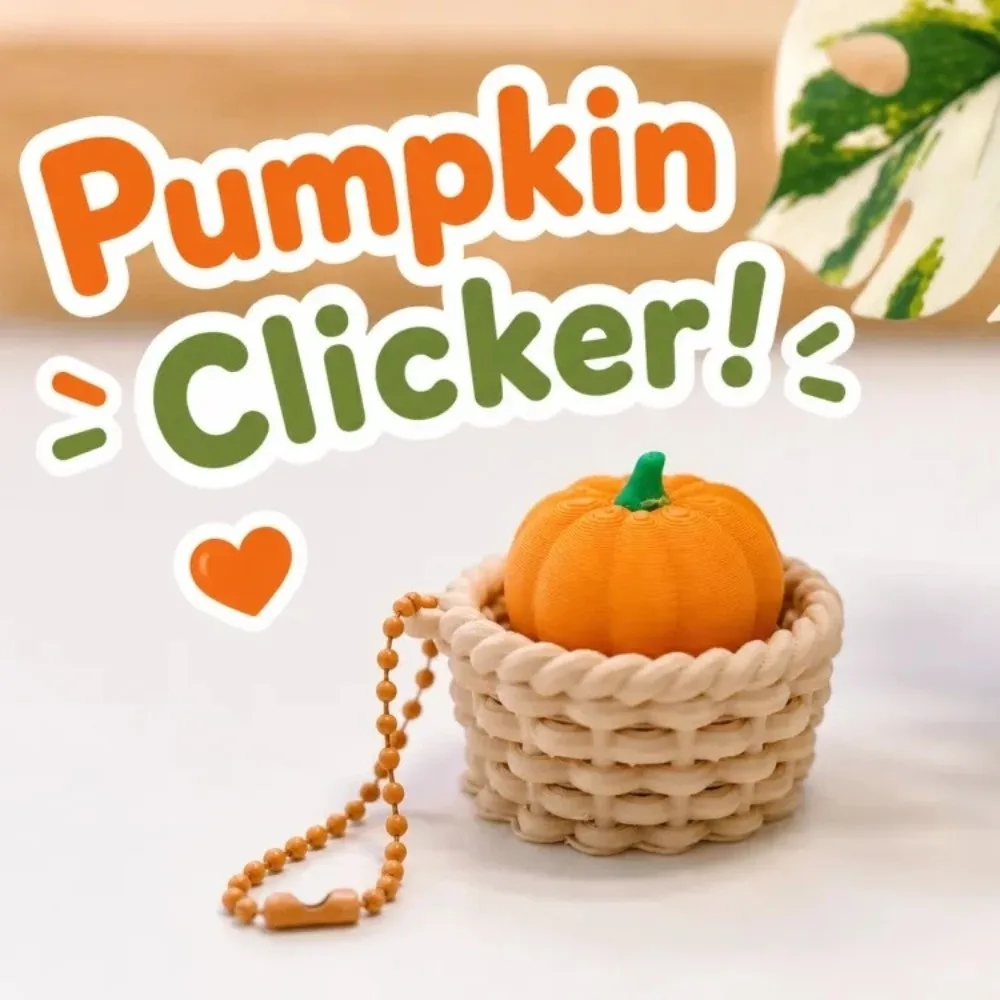 3D Printed Roller Stress-relief Button Portable Gear Roller Slides Smoothly Clickable Basket Pumpkin Button