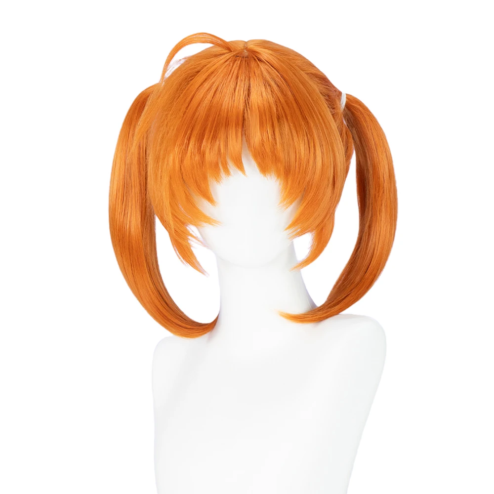 Nanoha Takamachi Wig Anime Magical Girl Lyrical Nanoha DokiDoki Women 38cm Cute Hair Nanoha Cosplay Free Wig Cap Christmas