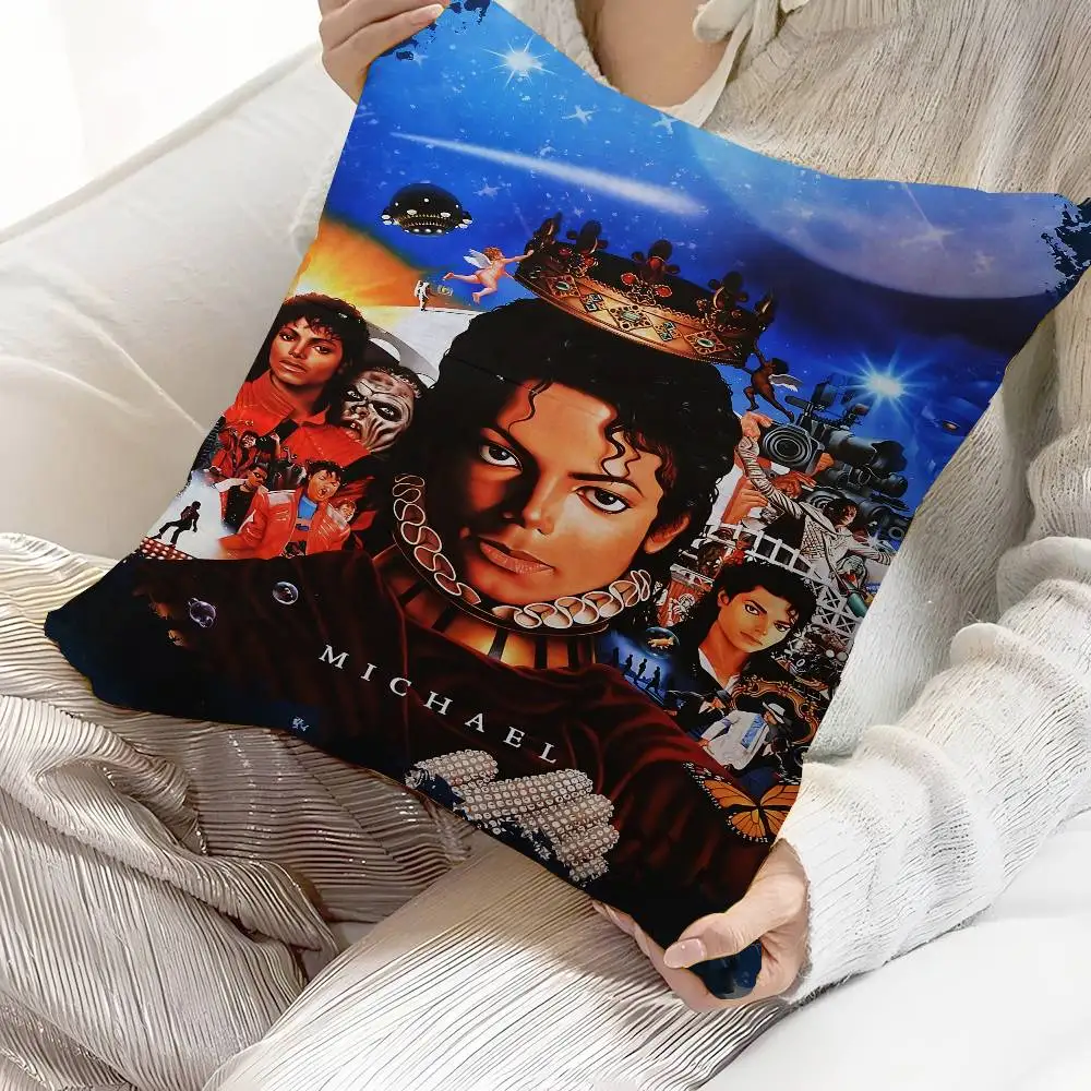 M-Michael J-Jackson Singer Maple Design Cushion Cover Happy Autumn Harvest decor Holiday Decorati Pillow Cover