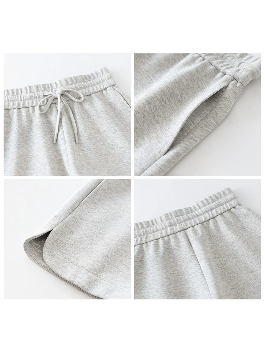 CHIC VEN-pantalones cortos deportivos para mujer, Shorts deportivos informales lisos con correa de cintura elástica, corte en A, para primavera y verano, 2025