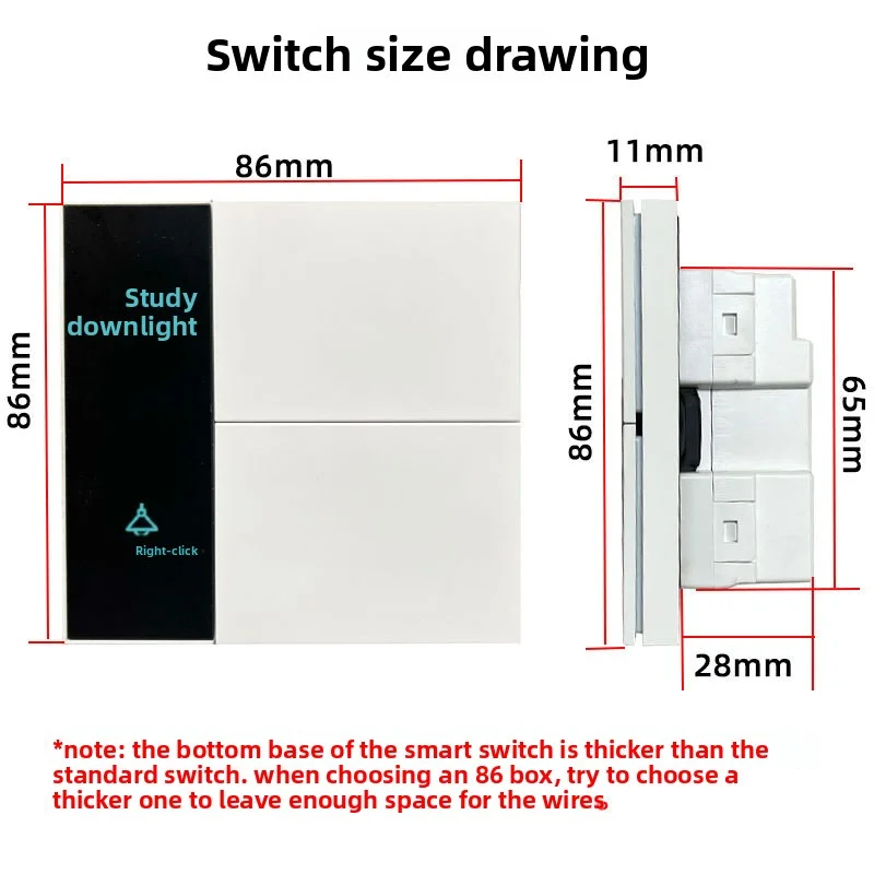 สวิตช์หน้าจออัจฉริยะ Tuya รองรับ Zigbee ปุ่มปรับแต่งเอง สวิตช์ควบคุมผ่านแอป สั่งงานด้วยเสียง ตั้งเวลาปิดเครื่อง พร้อมเซ็นเซอร์ตรวจจับร่างกาย
